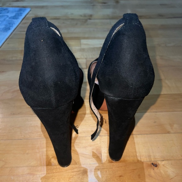 Platform Chunky High Heel Mary Jane Black Pumps - Picture 9 of 10